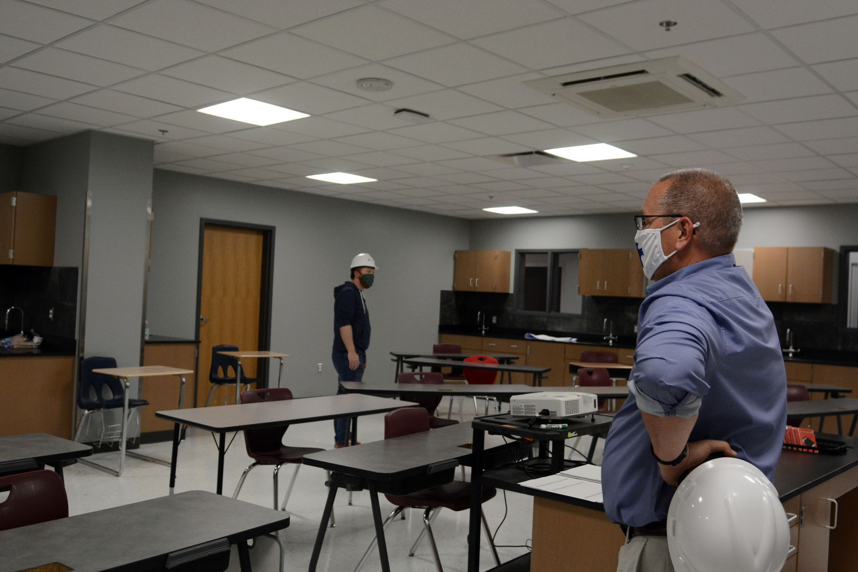 Baraboo school construction tour May 3, 2021